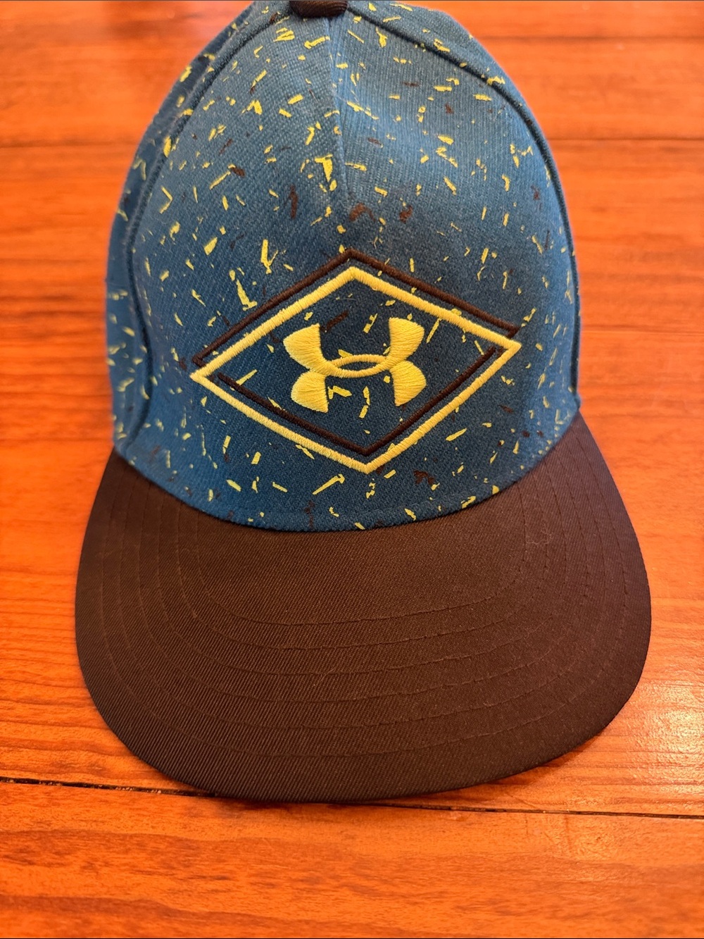 Under Armour Kids Blue Speckled Cap with Brown Brim
